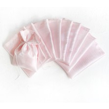 Bimotif 3 Adet Osmanlı Ipeği Kına, Söz, Nişan Hediye Kesesi, 10X15 Cm, Pembe