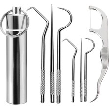 Paslanmaz Çelik Ağız Diş Tartar Sökücü Temizlik Bakım Seti 8 Parça Nemere