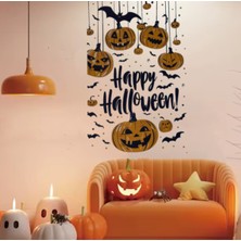 Halloween Temalı Balkabaklı Duvar Sticker Seti Nemere