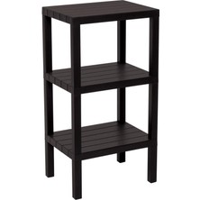 Nemere 3 Raflı Siyah Modüler Ünite Plastik 38X29X74 cm (4887)
