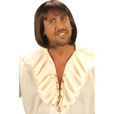 Kahve Renk Erkekler Için Kısa Ortaçağ Peruğu Nemere