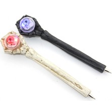 Polyester El Tasarımı Işıklı Tükenmez Kalem  Nemere