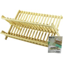 Nemere Lüx Ahşap Bambu Bulaşık - Tabaklık Tezgah Üstü 46X33CM (4887)