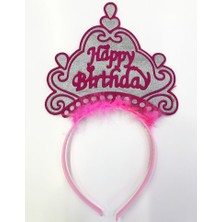 Happy Birthday Yazılı Neon Renk Taç 12 Adet Nemere