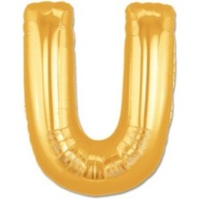 U Harf Folyo Balon Altın Renk 40 Inç Nemere