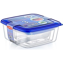 3'lü Kare Saklama Kabı Seti  Nemere