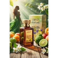 Denz Silk Aura Bloom Touch 2  kadın parfüm Meyvenin ferahlığı Fransız kadife çiçeğinin  tazeliği amber ve miskin birleşimi