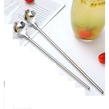 Paslanmaz Metal 2 Li Kaşıklı Pipet Fırça Seti Nemere