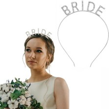 Bekarlığa Veda Bride Tacı Gümüş Renk Nemere