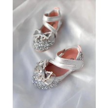 Sy Store Kız Çocuk Taş ve Fiyonk Detaylı Işıltılı Babet