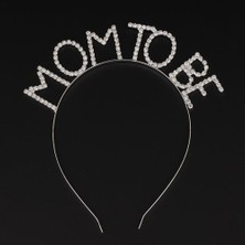 Kristal Taşlı Gümüş Renk Mom To Be Tacı Anne Tacı Nemere