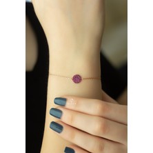 By Barun Yuvarlak Gümüş Bileklik 925 Ayar