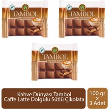 Kahve Dünyası Tambol Caffe Latte Dolgulu Sütlü Çikolata 100 gr x 3 Adet