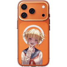 Adasena iPhone 17 Pro 6.3" Kılıf Kablosuz Magsafe Şarj Özellikli Şeffaf Baskılı Desenli Kılıf - Anime Toga