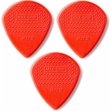 LongMoon Jim Dunlop 471R3N Max Grip 3 Adet Jazz Iıı Nyl