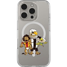 Adasena iPhone 16 Pro Max 6.9" Magsafe Şarj Özellikli Şeffaf Baskılı Desenli Kılıf - Siyah Beyazım