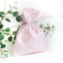 Bimotif 10 Adet Osmanlı Ipeği Kına, Söz, Nişan Hediye Kesesi, 10X15 Cm, Pembe