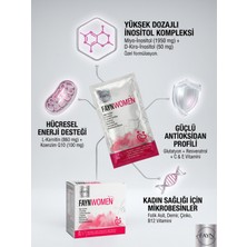 Faynwomen Kadınlara Özel Miyo Inositol, L-Karnitin, Resveratrol,koenzim Q10 ve Multivitamin Gıda Takviyesi 30 Saşe