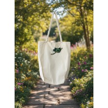 Lilyum Tekstil Koton Kumaş Boncuk Işlemeli Çanta