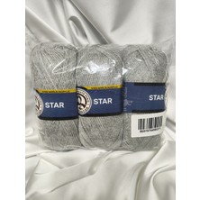 Ören Bayan Star Gümüş Gri El Örgü Ipi (3 Adet) - Renk: 007