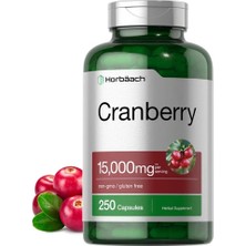 Horbaach Cranberry 15,000 Mg 250 Capsules + Vitamin C