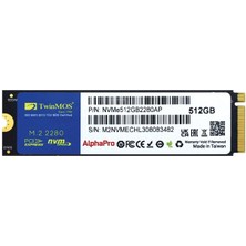 Twinmos Alphapro 512GB Nvme M.2 SSD(3600/3250MB/S)