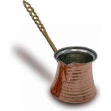 abnturk 2 Fincanlık Içi Kalaylı Bakır Dövme Cezve: Türk Kahvesi Sunum Cezvesi