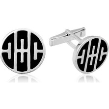 Özcömert Silver Gümüş Desenli Yuvarlak Kol Düğmesi