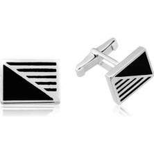 Özcömert Silver ​gümüş Dikdörtgen Klasik Kol Düğmesi