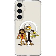 Adasena Samsung Galaxy S25-FE Uyumlu Magsafe Şarj Özellikli Şeffaf Baskılı Desenli Kılıf - Siyah Beyazım