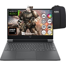 Hp Victus 15-FB3038NT Ryzen 7 7445H RTX4050 24GB Ram 2tb SSD 15.6" Fhd IPS 144Hz W11 Taşınabilir Bilgisayar
