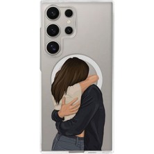 Adasena Samsung Galaxy S24 Ultra Kılıf Kablosuz Magsafe Şarj Özellikli Şeffaf Baskılı Desenli Kılıf - Çok Aşığım