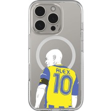 Adasena iPhone 14 Pro Tasarımlı Magsafe Şarj Özellikli Şeffaf Baskılı Desenli Kılıf - Alex