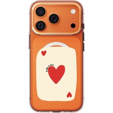 Adasena iPhone 17 Pro Max Uyumlu Kılıf Kablosuz Magsafe Şarj Özellikli Şeffaf Baskılı Desenli Kılıf - Inlove