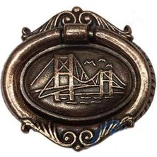 Dekoratif Zamak Sarkaç - Büyük, Kulp, Eskitme, 1 Adet