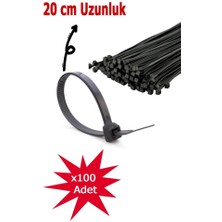 Rutter 3.6X200 mm Siyah Kablo Bağı 100’LÜ – Extra Dayanıklı Plastik Cırt Kelepçe RT-3105