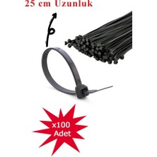Rutter 3.6X250 mm Siyah Kablo Bağı 100’LÜ – Extra Dayanıklı Plastik Cırt Kelepçe RT-3106
