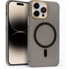 Fenza iPhone 15 Pro Uyumlu Magsafe Wireless Şarj Özellikli Mat Sert Arka Kapak Kılıf