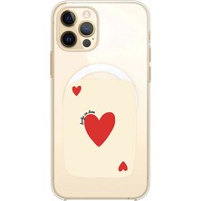 Adasena iPhone 12 Pro Max Uyumlu Magsafe Şarj Özellikli Şeffaf Baskılı Desenli Kılıf - Inlove