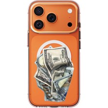 Adasena iPhone 17 Pro Max Uyumlu Kılıf Kablosuz Magsafe Şarj Özellikli Şeffaf Baskılı Desenli Kılıf - Old Money