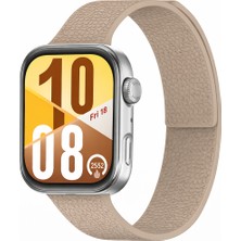 Nextron Huawei Watch Fit 3 / Fit 4 / Fit 4 Pro Uyumlu Deri Dokulu Yüksek Kaliteli Manyetik Silikon Kordon