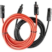 Hegel Solar Kablo 6 Mm2 Kırmızı-Siyah 10+10 Toplam 20 Metre- 2 Set Mc4 Konnektörlü