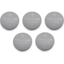 Yuma CR2016 Süper Lityum 3V 5’li Kart Düğme Pil