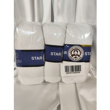 Ören Bayan Star Beyaz El Örgü Ipi (3 Adet) - Renk: 000