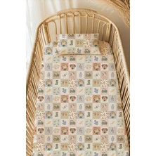 Tba Collection Anne Yanı Beşik Lastikli Çarşaf Seti - 55x95 cm - Farm Friends