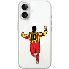 Adasena iPhone 15 Plus Kablosuz Magsafe Şarj Özellikli Şeffaf Baskılı Desenli iPhone 15 Plus Kılıf - Hagi