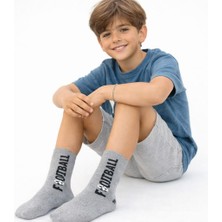 Gigi Giyim Futbol Yazılı Erkek Çocuk Soket Çorap