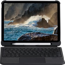T5207D Ipad Pro 11 (2022) Kılıf Inter Ledli Klavyeli Tablet Kılıfı - Siyah