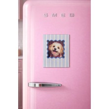 Keskatla Çizgili Mavi Pola Manyetik Fotoğraf Çerçevesi