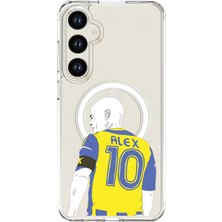 Adasena Samsung Galaxy S25 Uyumlu Magsafe Şarj Özellikli Şeffaf Baskılı Desenli Kılıf - Alex